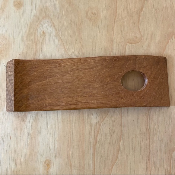 Curved Carved Wood Counter Balance Wine Bottle Holder - Picture 6 of 11